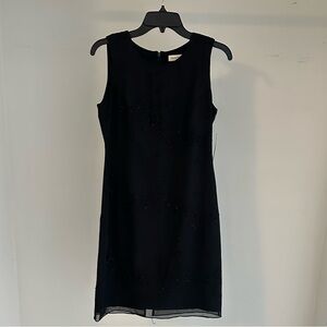 Elegant Black Sleeveless Beaded Dress